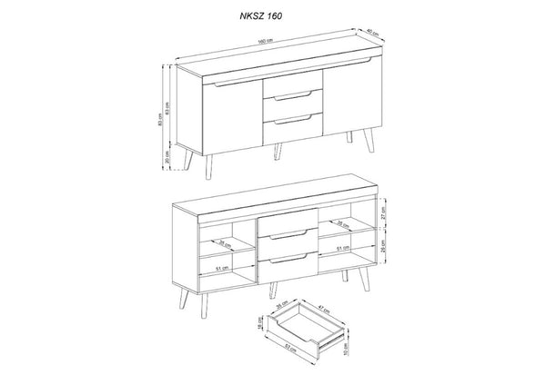Komoda GLUM NKSZ160 - ROZMEROVKA - 1