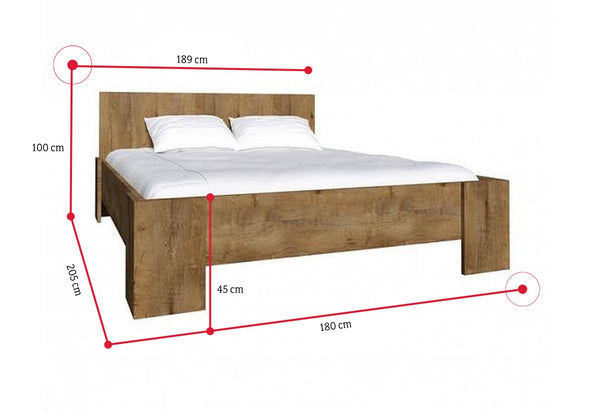 Manželská posteľ COLORADO L-2 + matrac + rošt 180x200 cm - ROZMEROVKA - 1