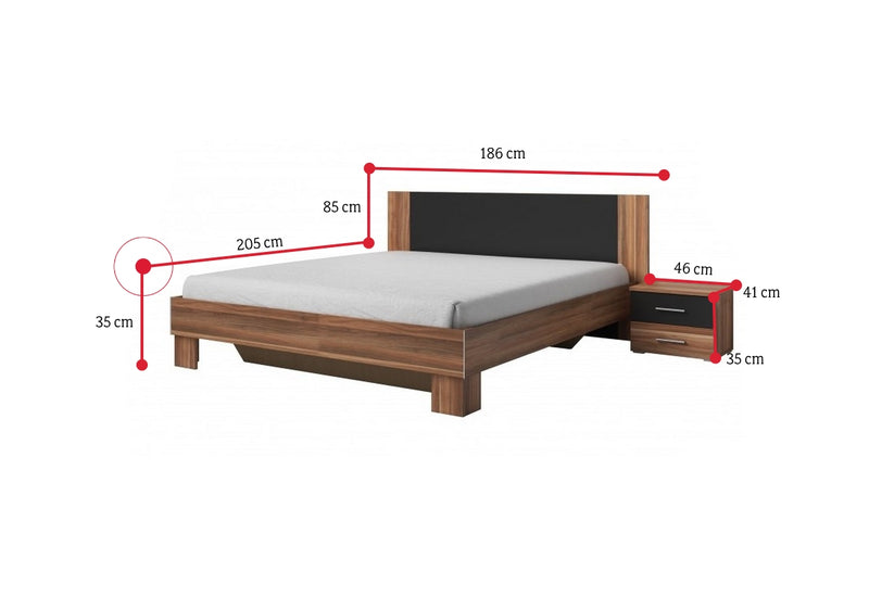 Posteľ ERA + 2 nočné stolíky - ROZMEROVKA - 2