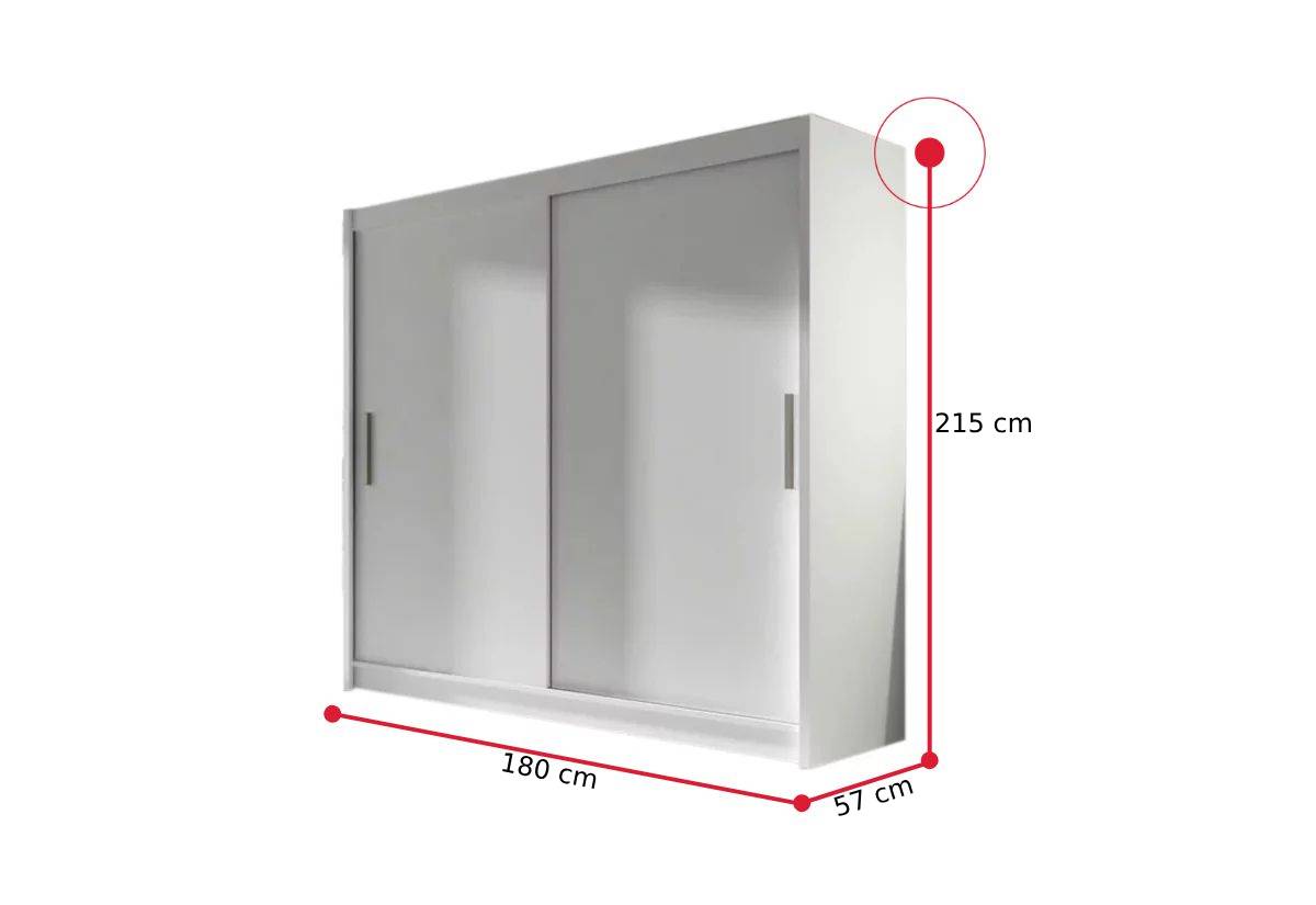 Posuvná šatníková skriňa CARLA I - ROZMEROVKA - 1