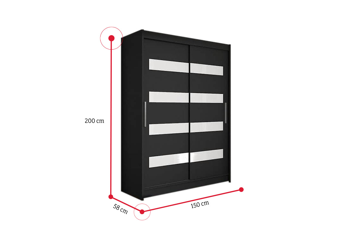 Posuvná šatníková skriňa STAWEN IV - ROZMEROVKA - 2