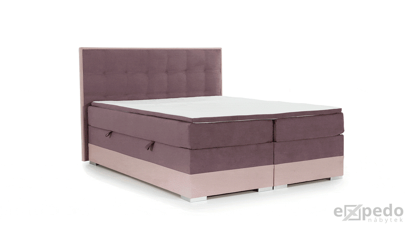 Čalúnená posteľ boxspring KATELYN + úložný priestor + topper - DETAIL - 4