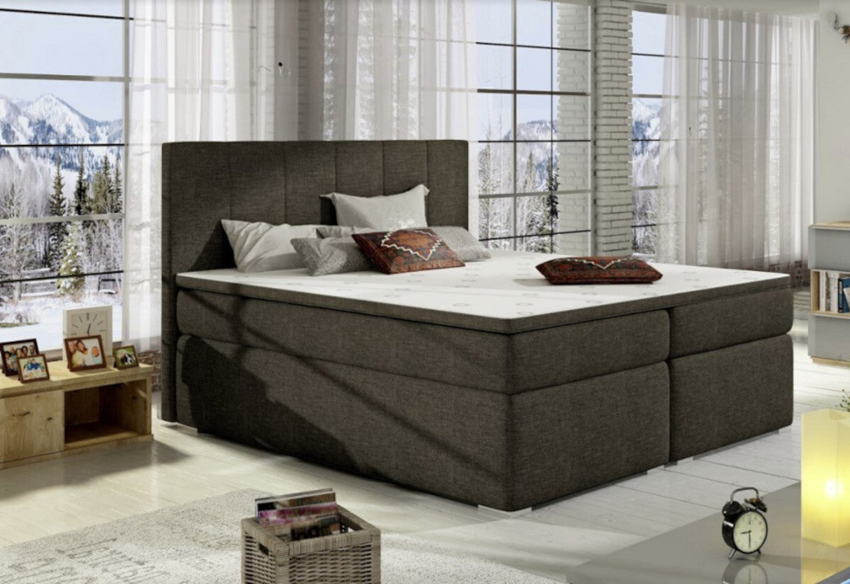 Čalúnená posteľ boxspring ELBA + úložný priestor + topper - ARANZ - 3