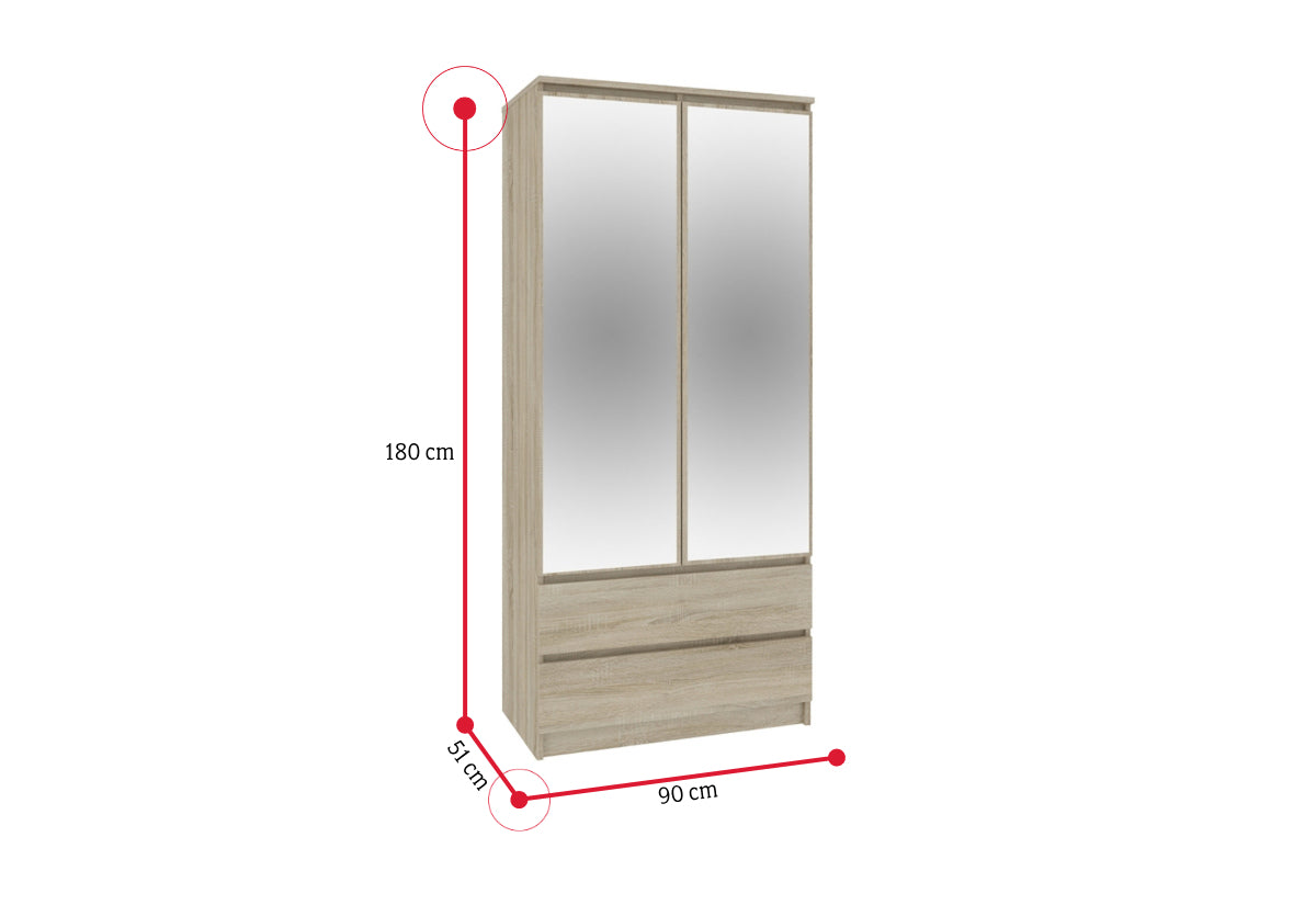 Skriňa so zrkadlami ARIVA S90 - ROZMEROVKA - 2