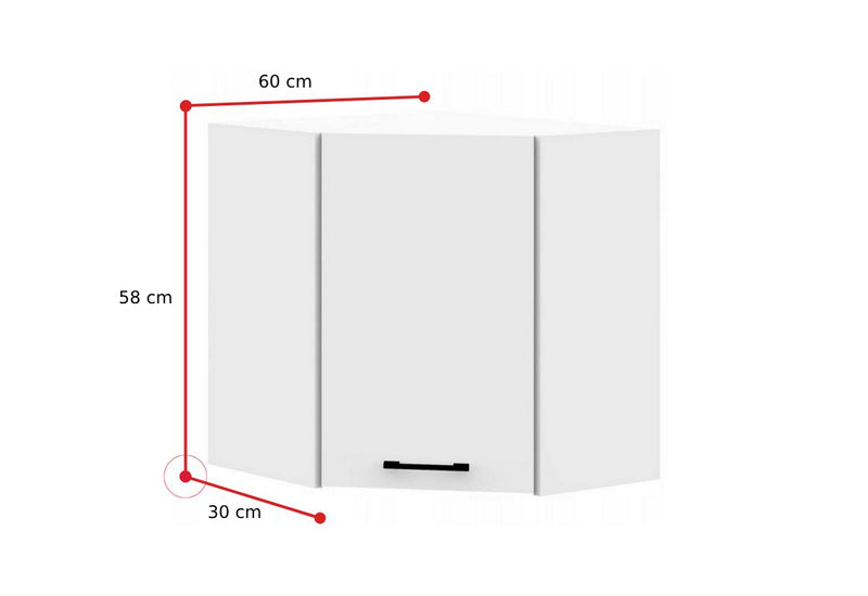 Kuchynská skrinka horná rohová KOSTA - ROZMEROVKA - 2