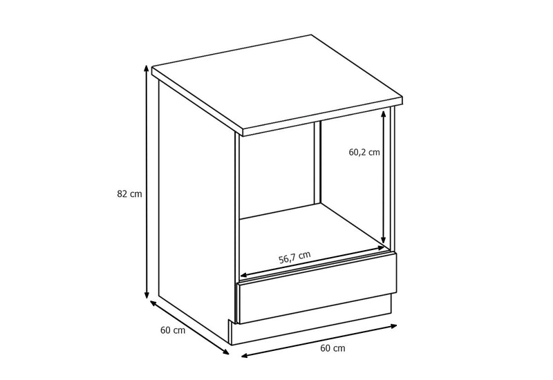 Kuchynská skrinka vstavaná s pracovnou doskou SOPHIA - ROZMEROVKA - 1