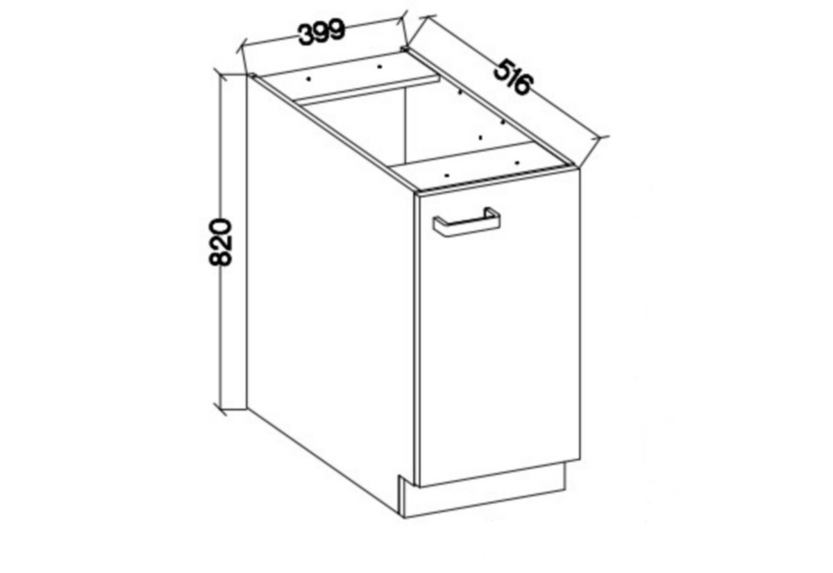 Kuchynská skrinka dolná GRISS - ROZMEROVKA - 1