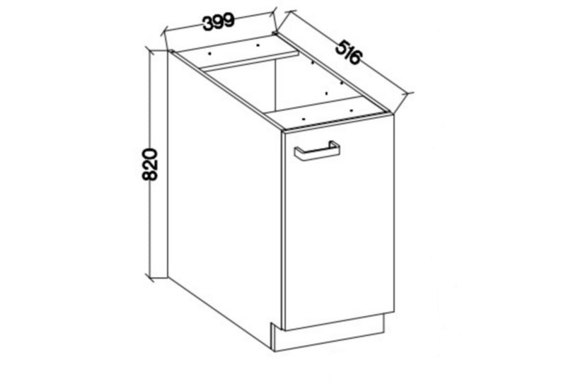 Kuchynská skrinka dolná GRISS - ROZMEROVKA - 1