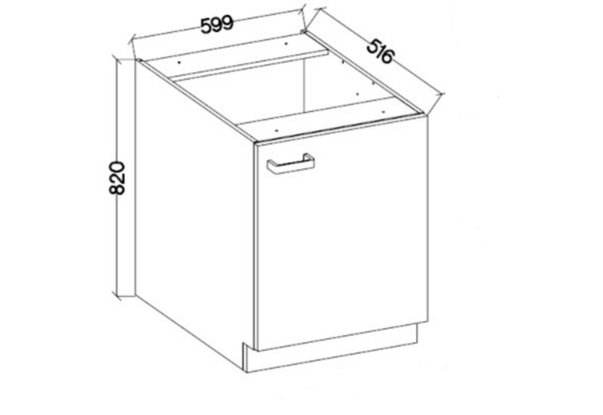 Kuchynská skrinka dolná GRISS - ROZMEROVKA - 2