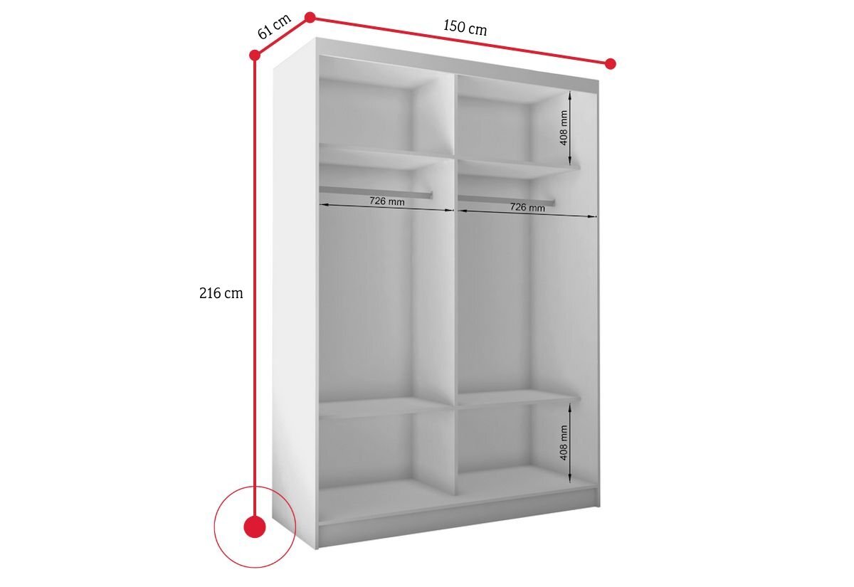 Skriňa s posuvnýi dvermi ADRIANA - ROZMEROVKA - 6