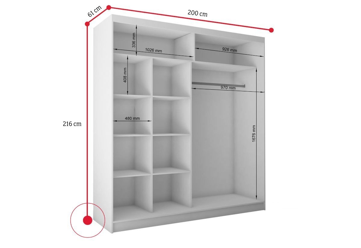 Skriňa s posuvnýi dvermi ADRIANA - ROZMEROVKA - 8