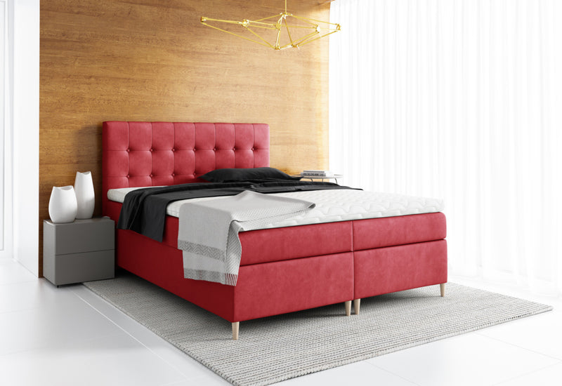 Čalúnená posteľ boxspring GLORIA + úložný priestor + topper - ARANZ - 6