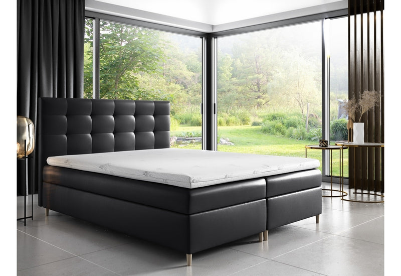 Čalúnená posteľ boxspring MARIANA + úložný prostor + topper - ARANZ - 5