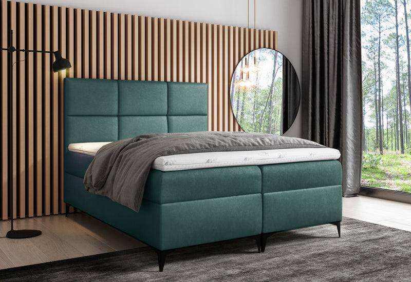 Čalúnená posteľ boxspring GRETA + úložný priestor + topper - ARANZ - 2