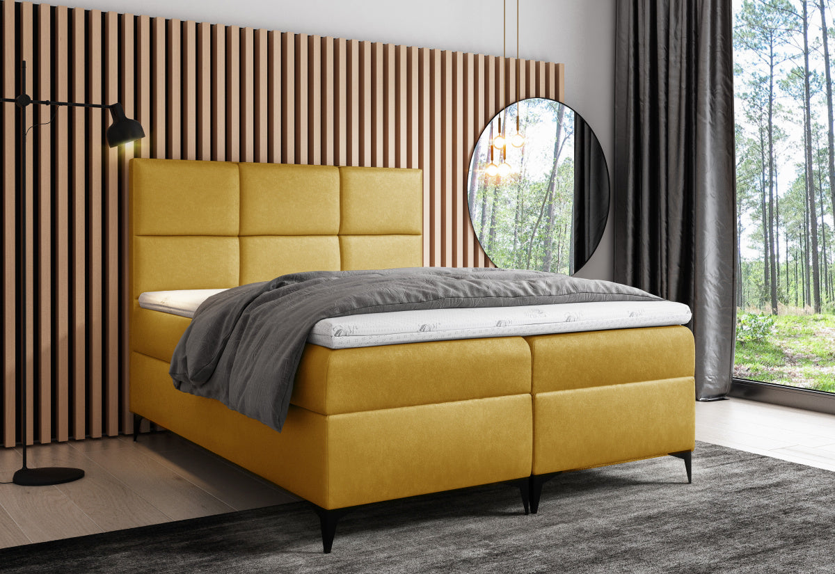 Čalúnená posteľ boxspring GRETA + úložný priestor + topper - ARANZ - 3