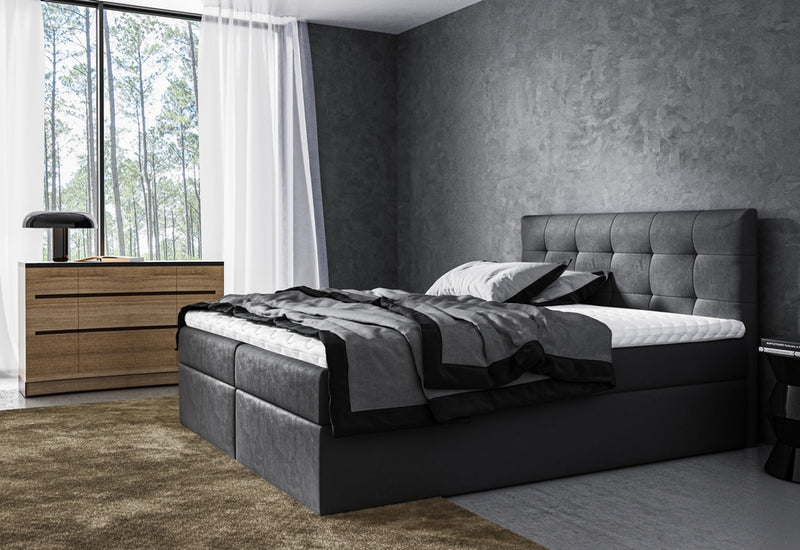 Čalúnená posteľ boxspring BRIGITE + úložný priestor + topper - ARANZ - 4