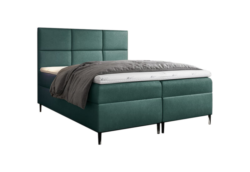 Čalúnená posteľ boxspring GRETA + topper, 120x200, fancy 36 -  - 0