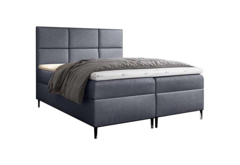 Čalúnená posteľ boxspring GRETA + topper, 120x200, fancy 90 -  - 0