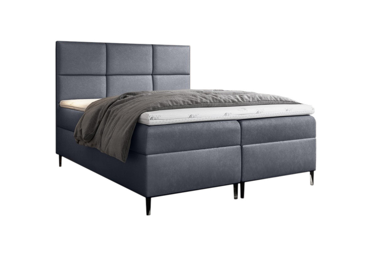 Čalúnená posteľ boxspring GRETA + topper, 160x200, fancy 90 -  - 0