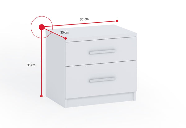 Nočný stolík BONY - ROZMEROVKA - 2