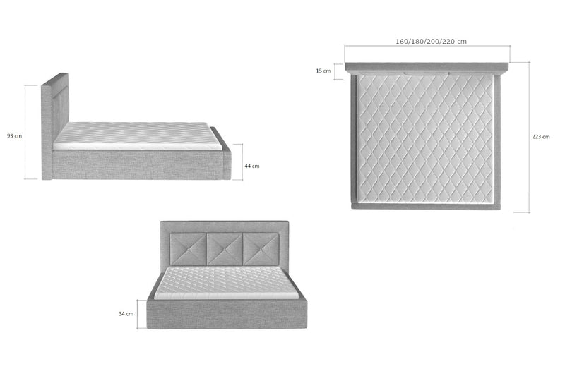 Čalúnená posteľ CELIO - ROZMEROVKA - 1
