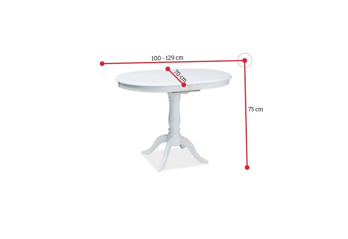 Rozkladací jedálenský stôl ODELE - ROZMEROVKA - 1