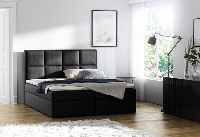 Čalúnená posteľ boxspring WOLF + topper - ARANZ - 4