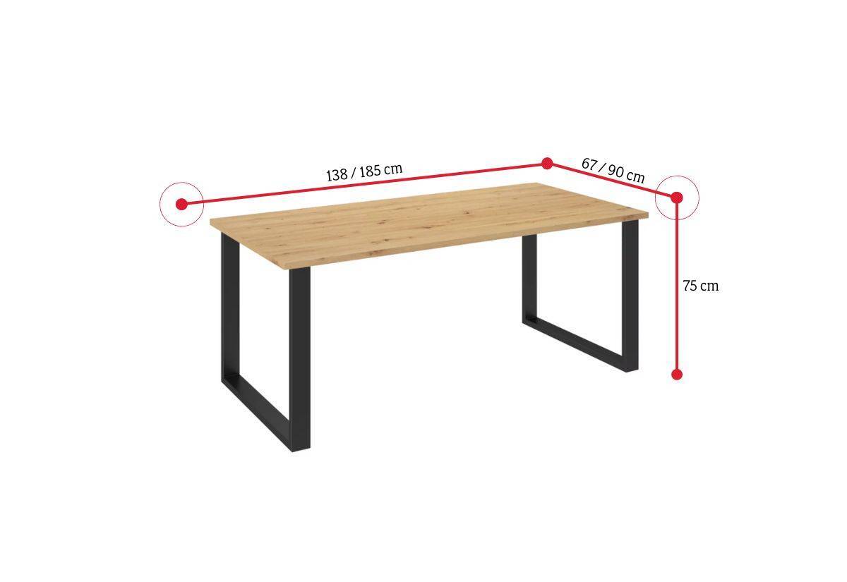 Jedálenský stôl DUSTY - ROZMEROVKA - 2