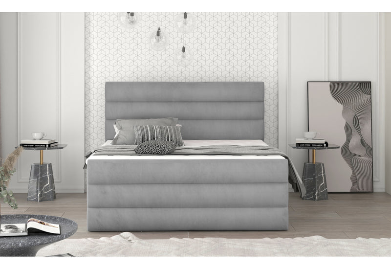 Čalúnená posteľ boxspring CARAMELLA + vrchný matrac - ARANZ - 1