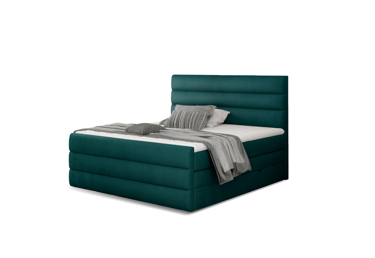 Čalúnená posteľ boxspring CARAMELLA + vrchný matrac - ARANZ - 4