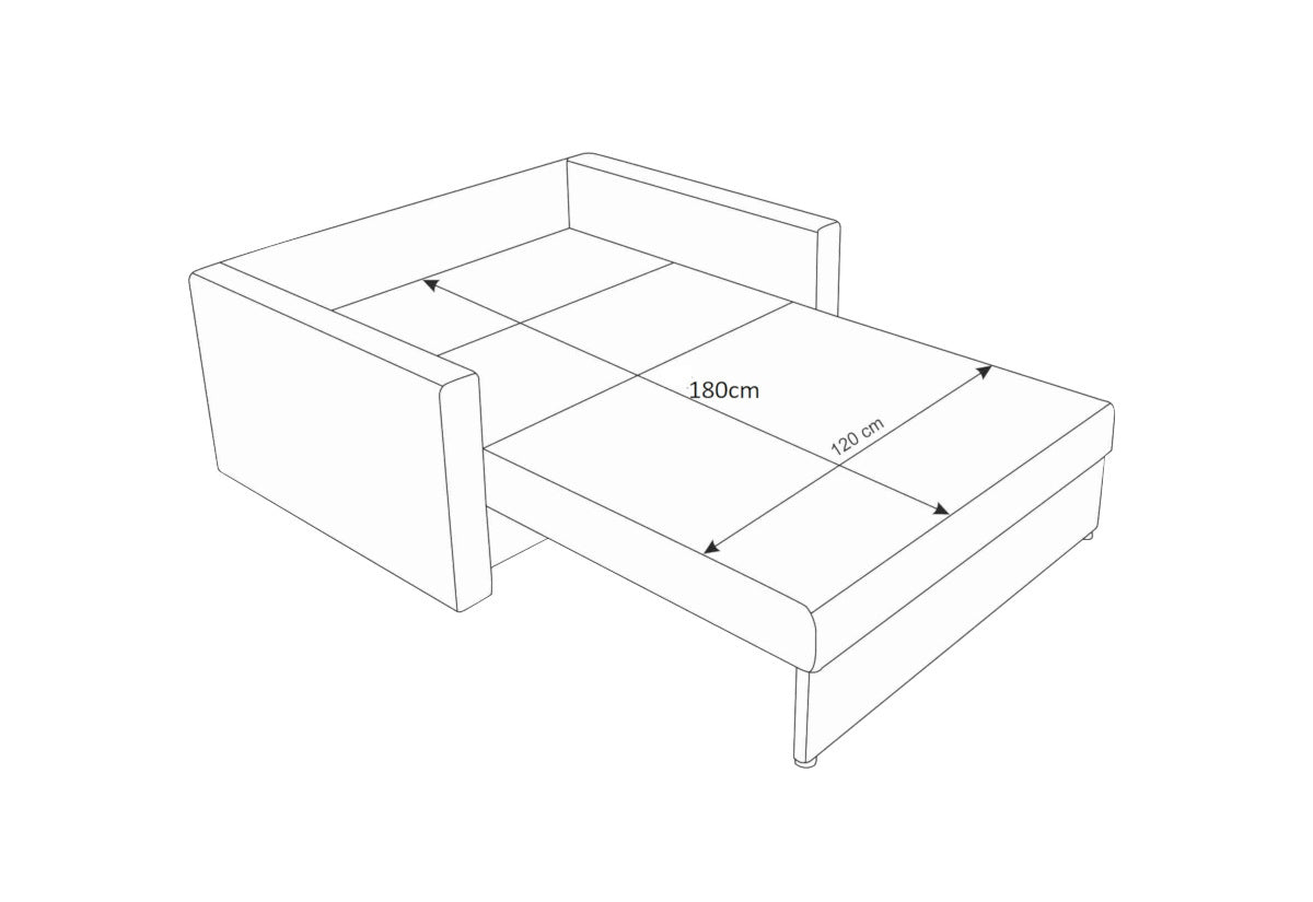 Rozkladacia pohovka CLUSO - ROZMEROVKA - 5