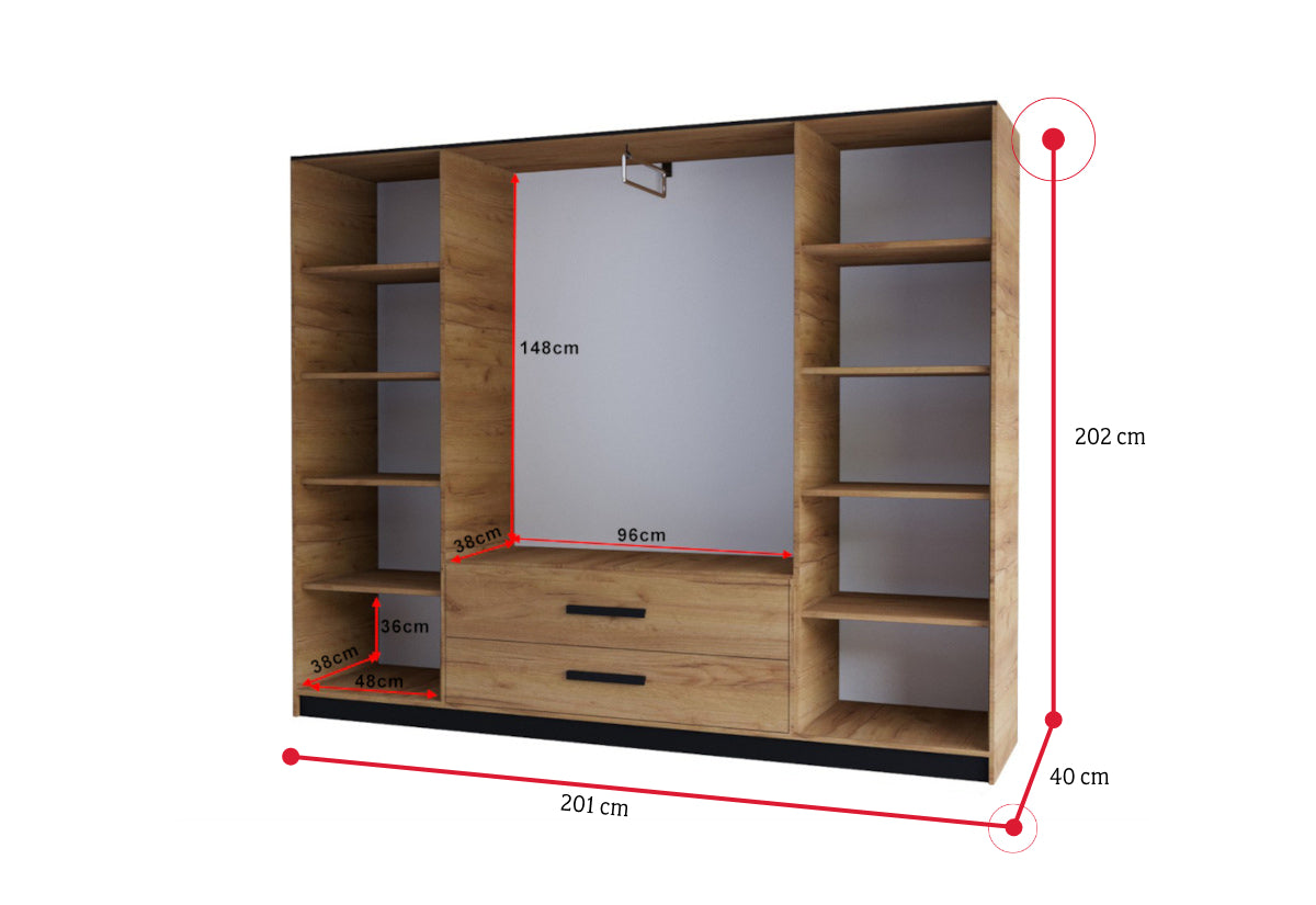 Šatníková skriňa WELA - ROZMEROVKA - 5