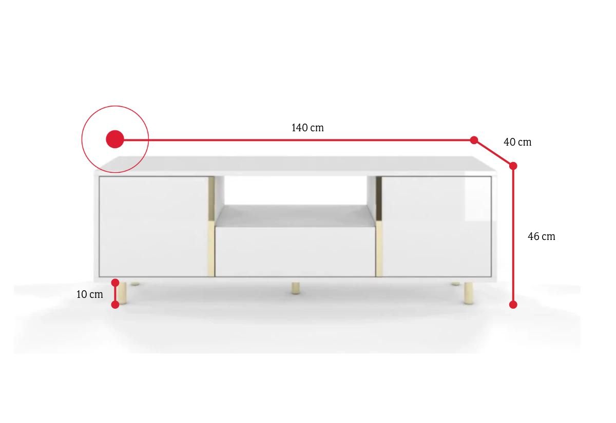 TV stolík CAROL - ROZMEROVKA - 1
