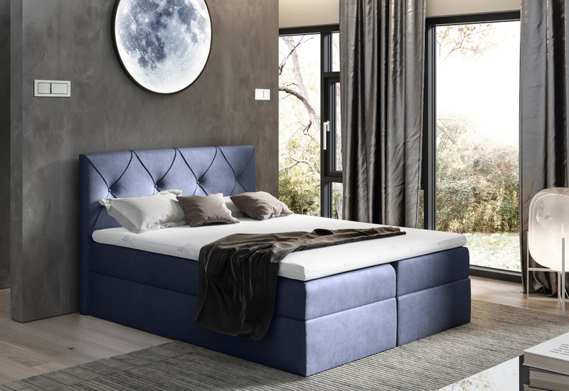 Čalúnená posteľ boxspring DIAMOND + topper - ARANZ - 4