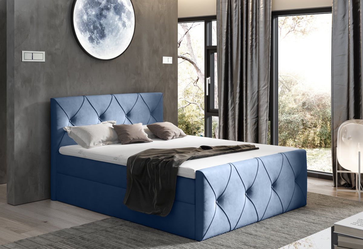 Čalúnená posteľ boxspring DIAMOND LUX + topper - ARANZ - 4