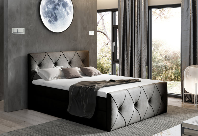 Čalúnená posteľ boxspring DIAMOND LUX + topper - ARANZ - 5