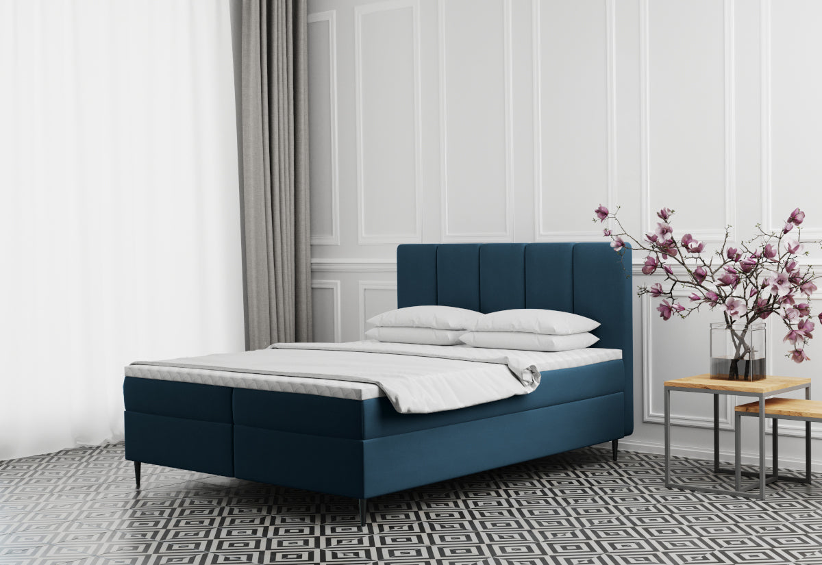 Čalúnená posteľ boxspring ADELE + topper - ARANZ - 2