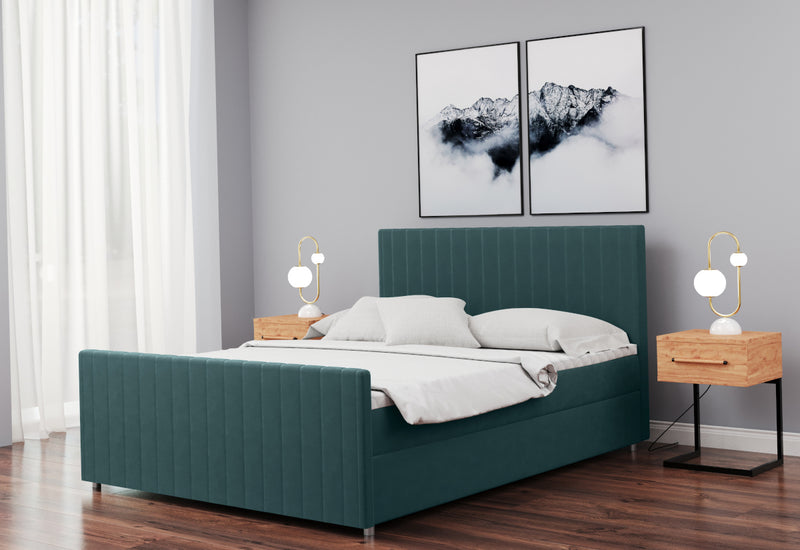 Čalúnená posteľ boxspring SANTINO + topper - ARANZ - 1