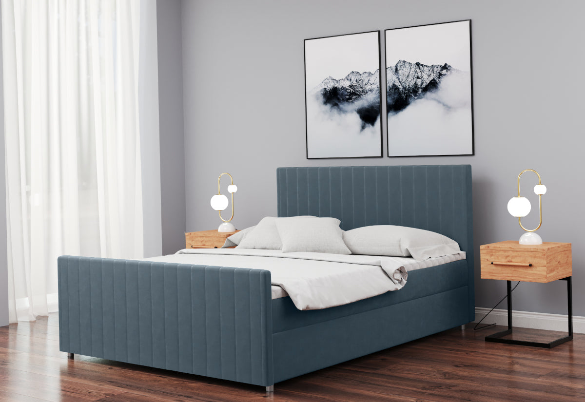 Čalúnená posteľ boxspring SANTINO + topper - ARANZ - 2