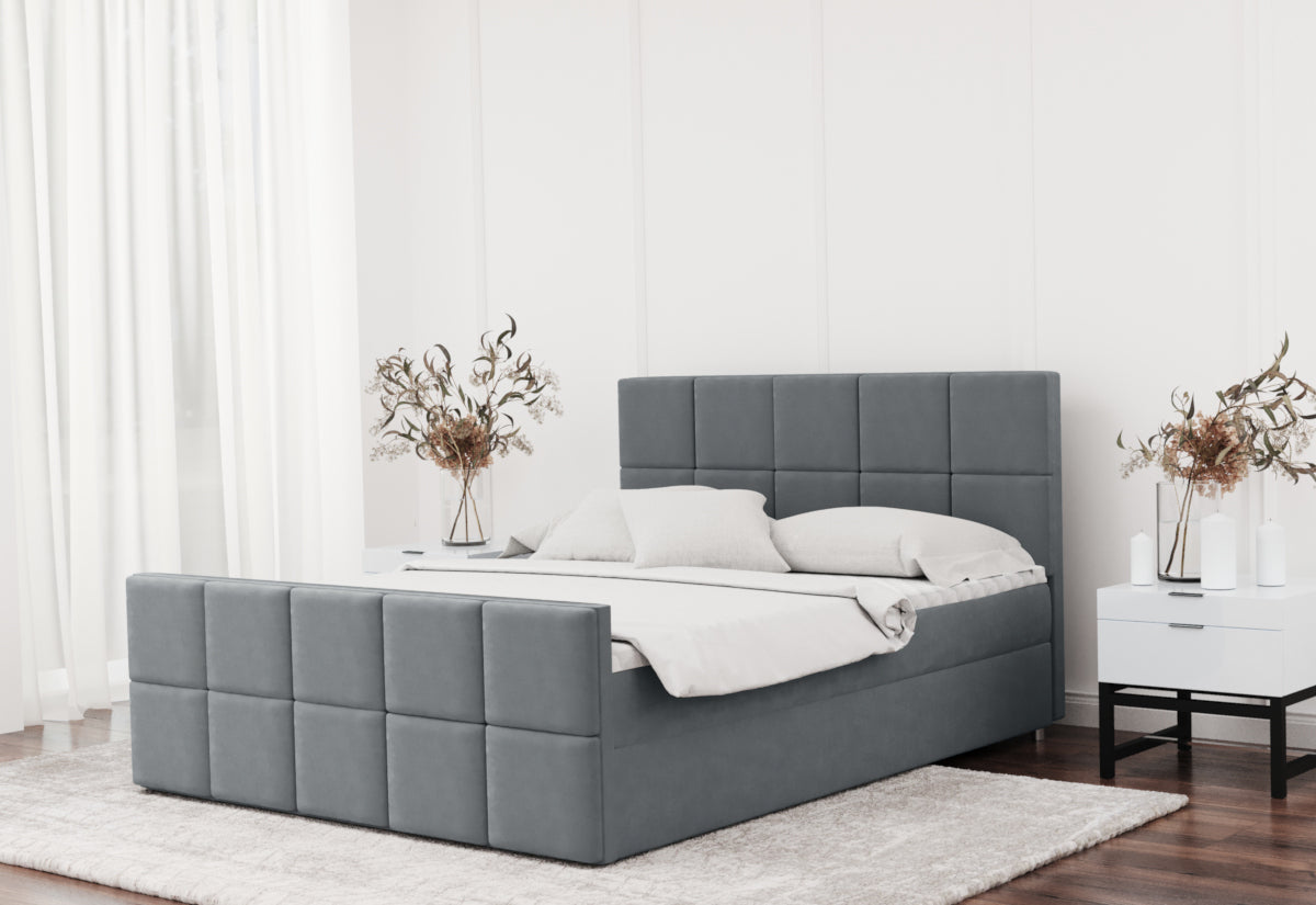 Čalúnená posteľ boxspring HANAMA + topper - ARANZ - 2