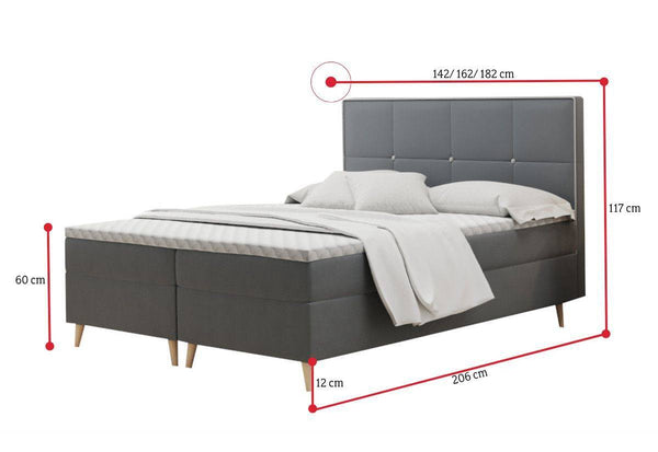 Čalúnená posteľ boxspring MOLIOSE + topper - ROZMEROVKA - 1