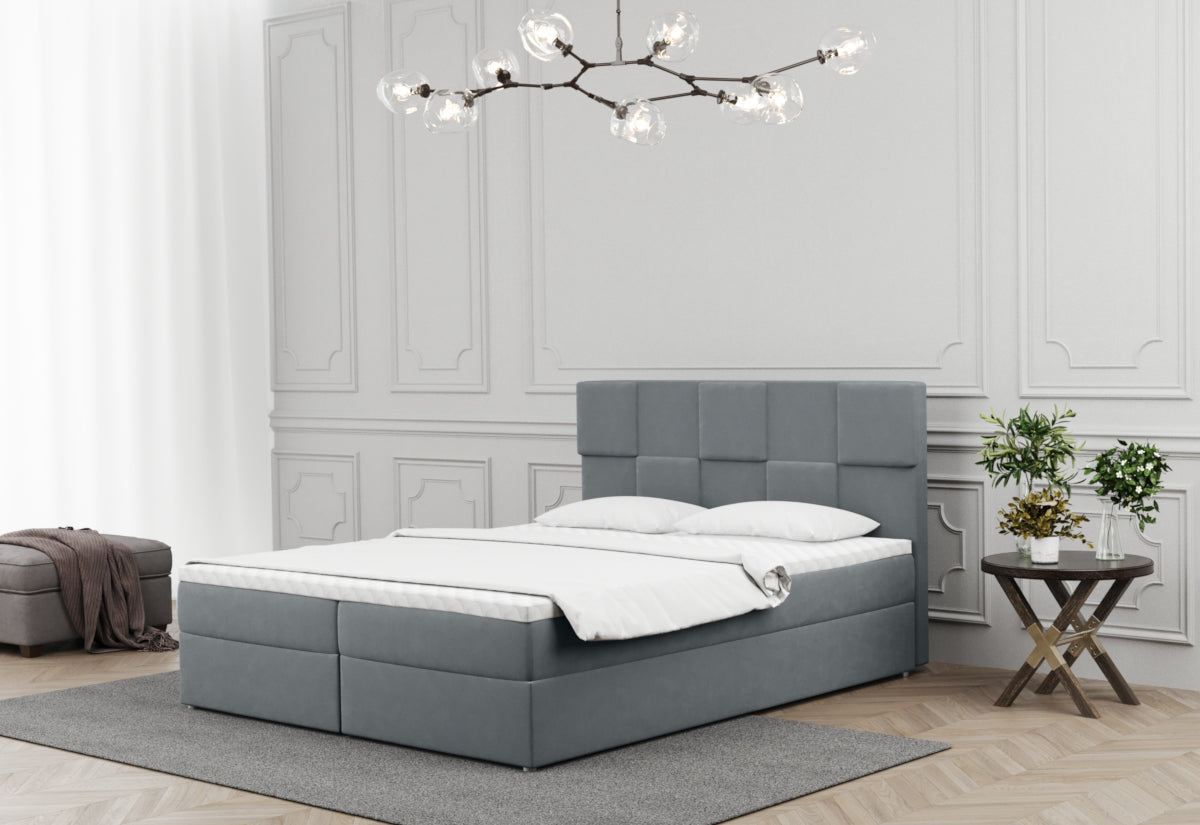 Čalúnená posteľ boxspring CHUCK + topper - ARANZ - 2