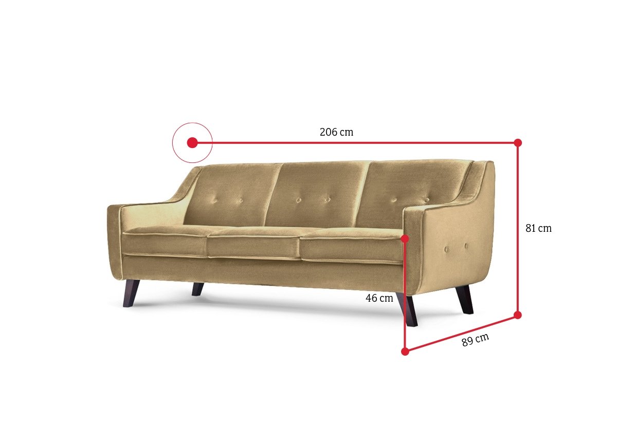 Čalúnená pohovka TERASO 3 - ROZMEROVKA - 1