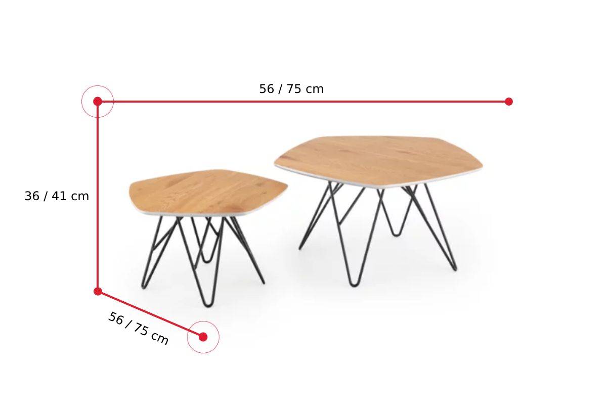 Set konferenčných stolíkov SORTI - ROZMEROVKA - 1