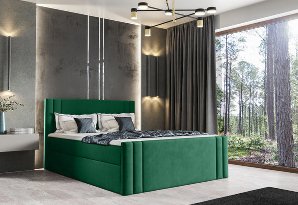 Čalúnená posteľ boxspring ELEKTRA + topper - ARANZ - 1