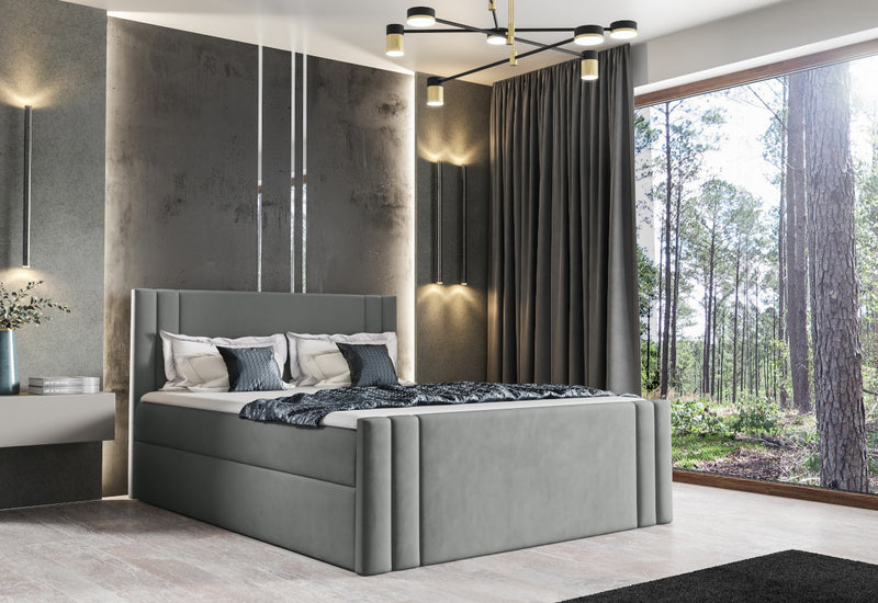 Čalúnená posteľ boxspring ELEKTRA + vrchný matrac - ARANZ - 5