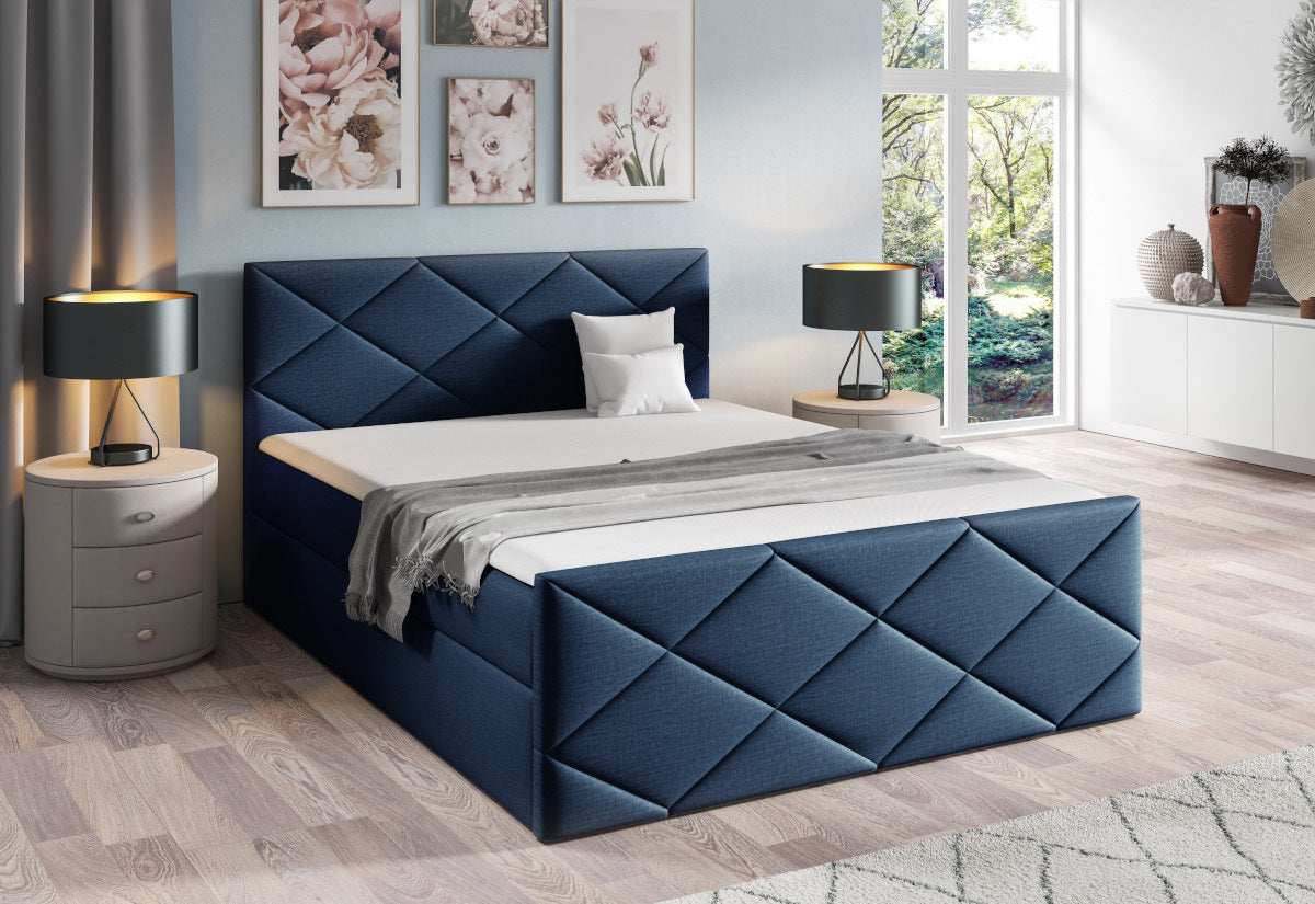 Čalúnená posteľ boxspring ROBINSON + topper - ARANZ - 2