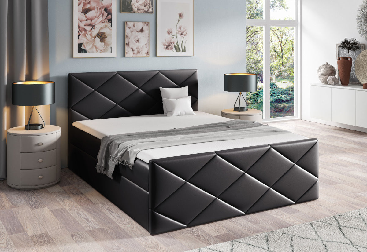 Čalúnená posteľ boxspring ROBINSON + topper - ARANZ - 3