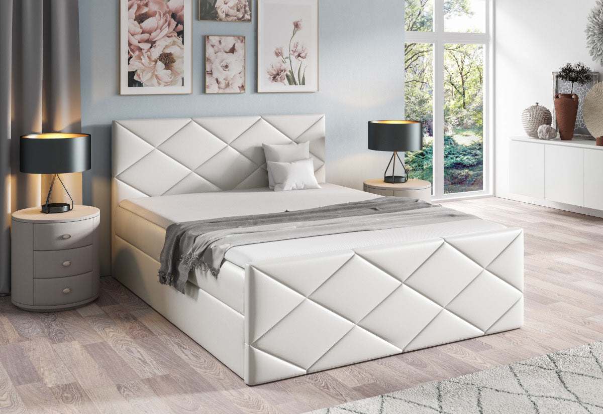 Čalúnená posteľ boxspring ROBINSON + topper - ARANZ - 4