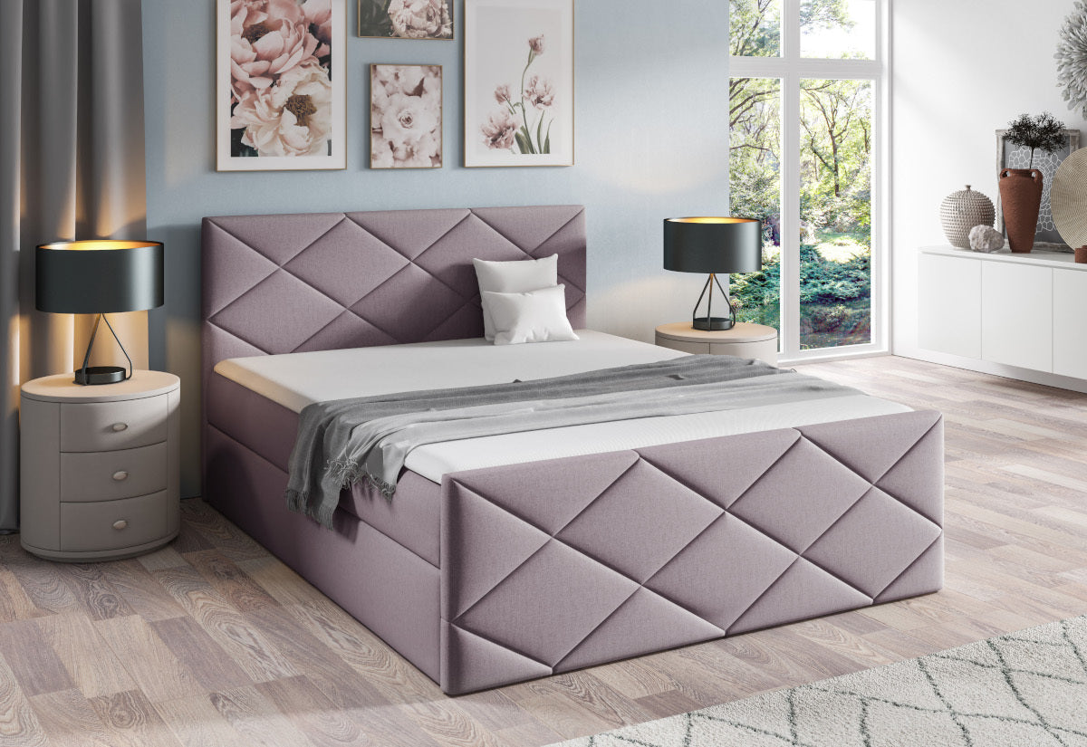 Čalúnená posteľ boxspring ROBINSON + topper - ARANZ - 5